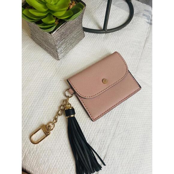 Anne Klein Pink Leather Wallet with Tassel Keychain - Picture 1 of 4